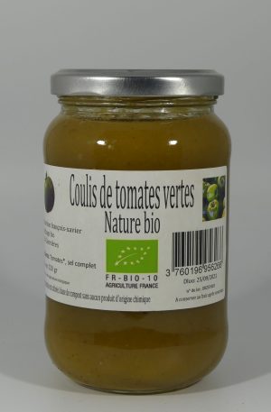 Coulis de tomate vertes BIO 320 gr