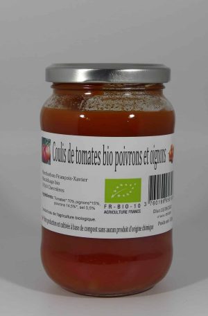 Coulis de tomate poivron et oignons BIO 320 gr